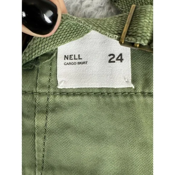 Hudson Nell Cargo Skirt Womens Sz 24 OliveGreen Cotton Blend NWT Y2K Style *Read - Picture 6 of 14